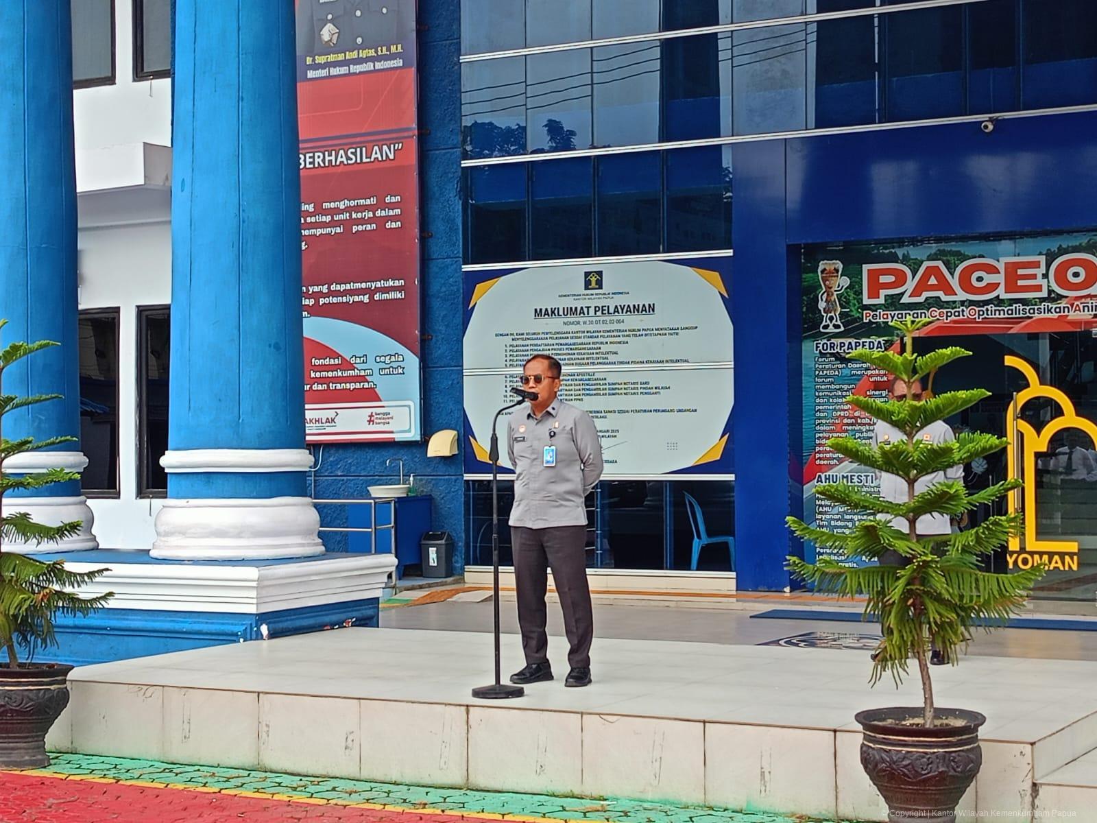 Pimpin Apel Pagi, Ini Tiga Hal Penting Yang Di Sampaikan Kadiv Yankum kepada Jajaran