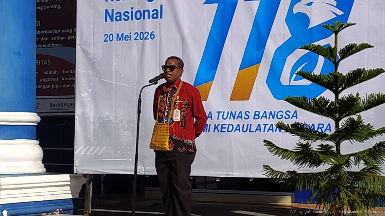 Pimpin Apel Pagi, Perancang Ahli Madya Kemenkum Papua Tekankan Disiplin dan Sinergi Bersama Pemerintah Daerah