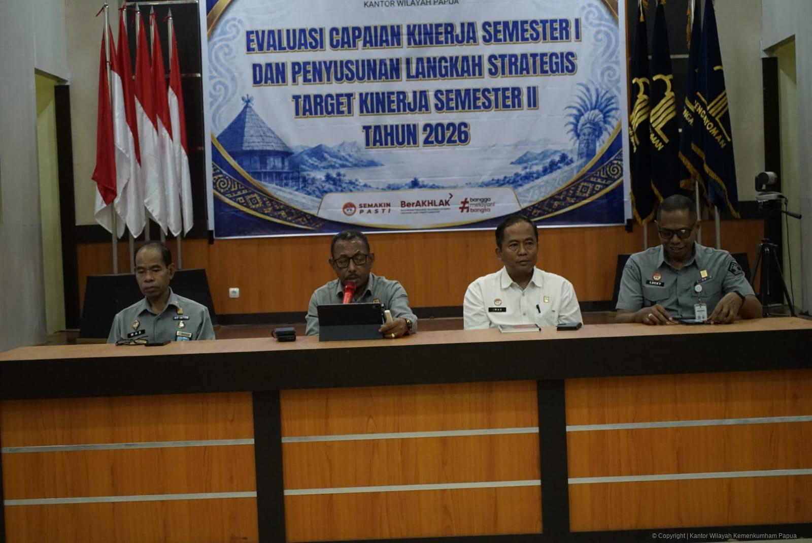 1 Jam Memahami Evaluasi Capaian Kinerja Itjen, Kanwil Kemenkum Papua Siapkan Strategi Jitu Tingkatkan Pelayanan Hukum Di Papua