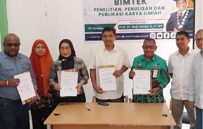 MENINGKATKAN SINEGRITAS DAN KERJA SAMA ANTARA UNIVERSITAS SAIND DAN TEKNOLOGI JAYAPURA DENGAN KANWIL KEMENKUM PAPUA